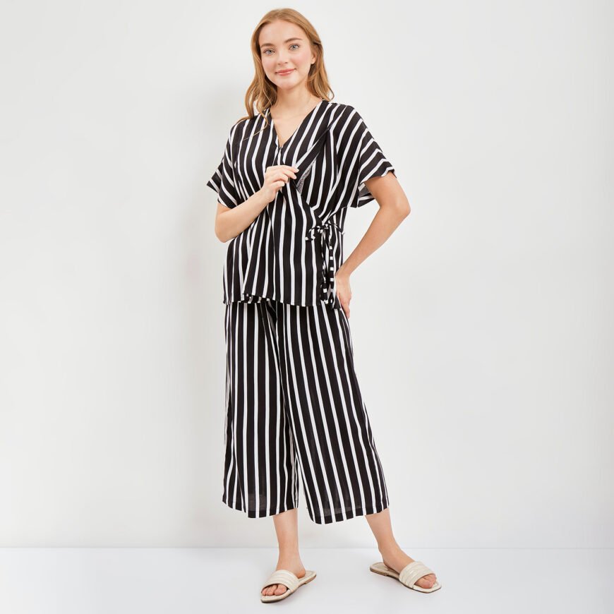 Erika Black Stripe